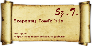 Szepessy Tomázia névjegykártya
